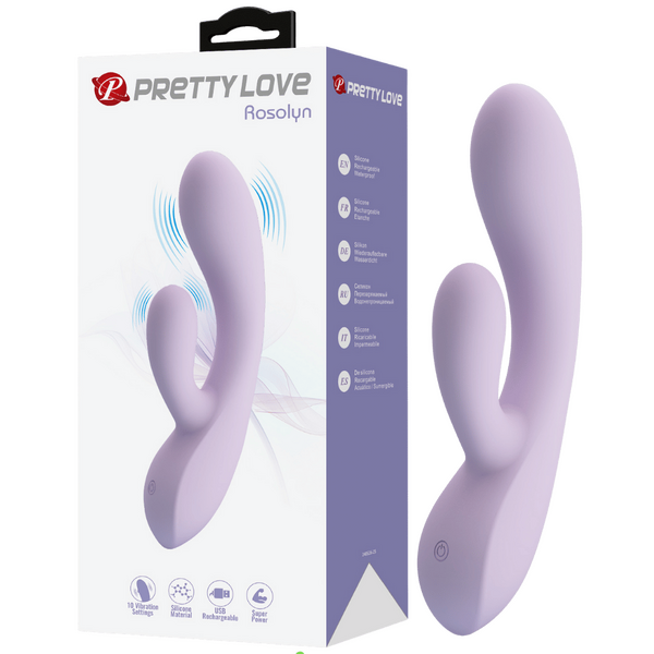 Pretty Love Rosolyn 10 Function Rechargeable Rabbit Vibrator Purple Rabbit Vibrators