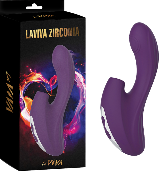 La Viva Zirconia Sucking & Knocking Rabbit Vibrator Purple Rabbit Vibrators