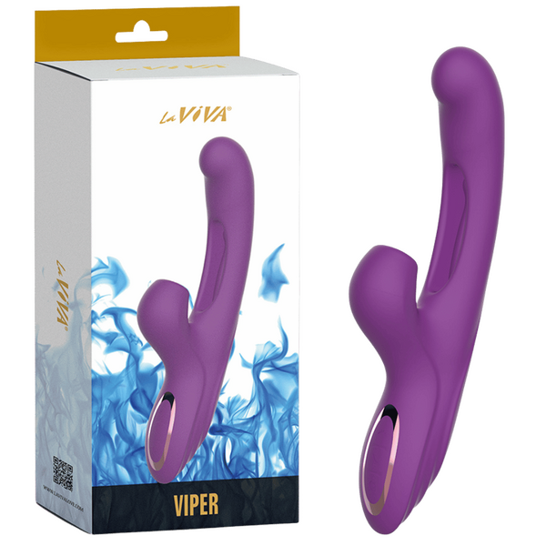 La Viva Viper Clitoral Sucking Flickering Rabbit Vibrator Purple Rabbit Vibrators