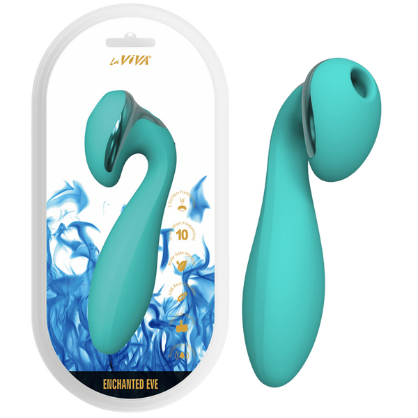 La Viva Enchanted Eve Clitoral Suction Vibrator Blue Clit Ticklers and Pulsators