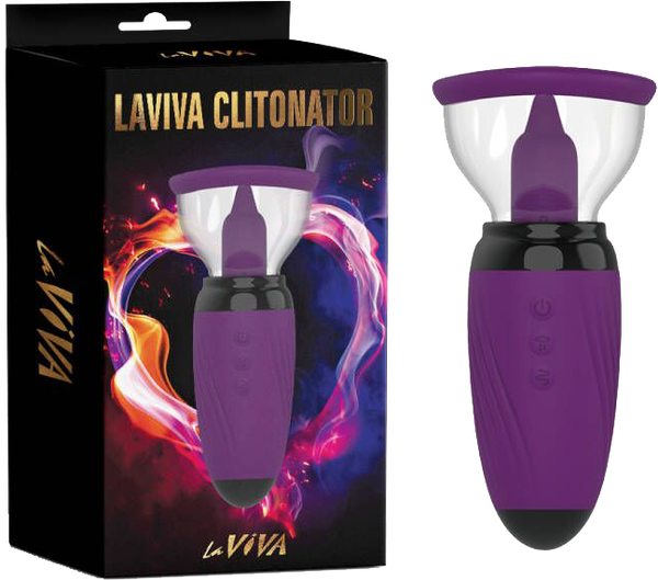 La Viva Clitonator Multi Function Clitoral Vibrator Purple Clit Ticklers and Pulsators