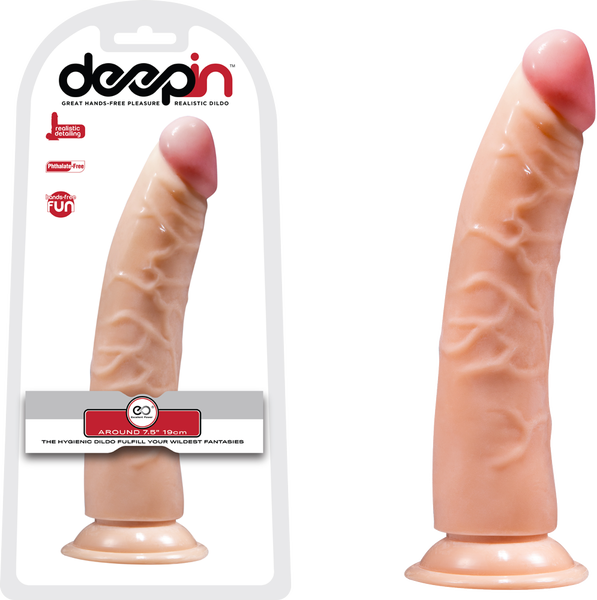DeepIn Thin Realistic Dong 7.5 Inch Flesh Realistic Dildos