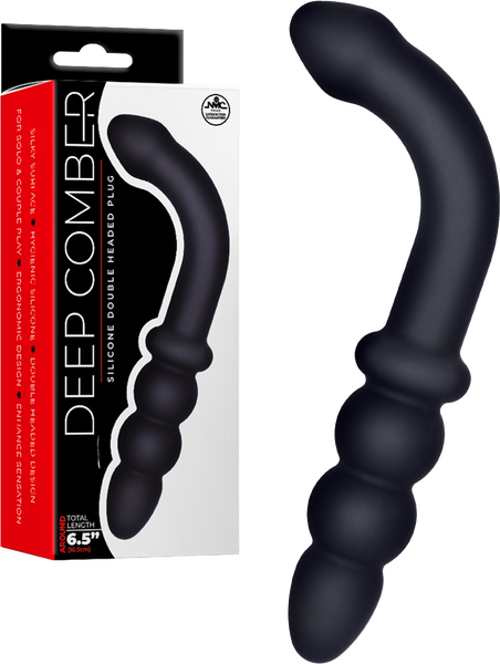 Excellent Power Deep Comber Anal Plug With Hook Black Butt Plugs