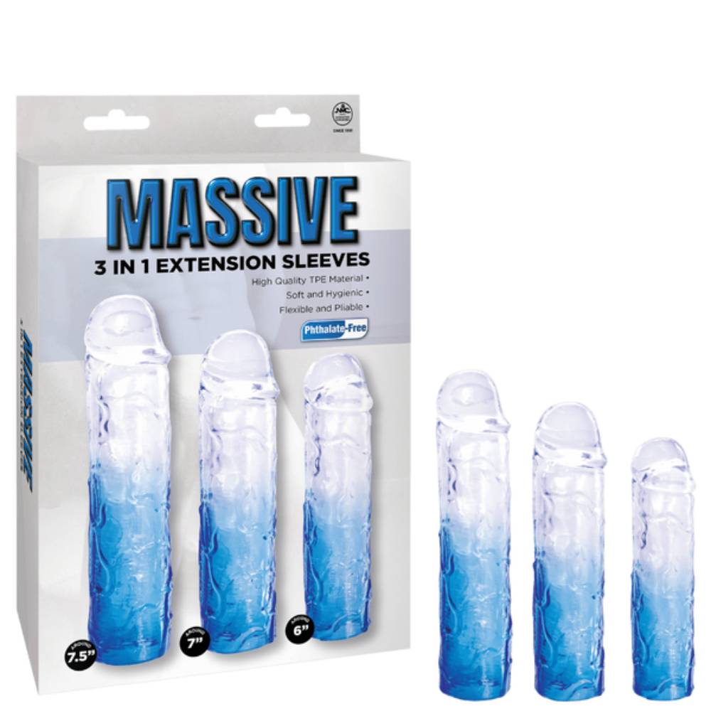 Massive 3 in 1 Mens Penis Extension Sleeve Penis Sleeves and Extenders