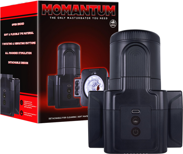 Momantum The SLR 7 Function Automatic Mens Masturbator Black Masturbators and Strokers