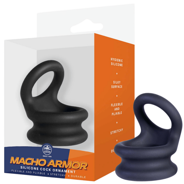 Macho Armor Silicone Stretchy Cock Ornament Medium Stretchy Cock Rings