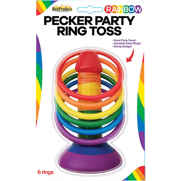 Rainbow Pecker Party Ring Toss Party Gifts and Novelties