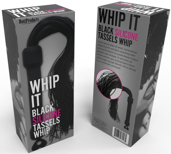 Hott Products Whip It Black Tassel Silicone Tassels Bondage Whip Whips And Crops