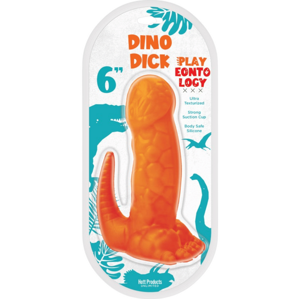 Hott Products Dino Dick Fantasy Dildo Orange Realistic Dildos