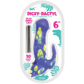 Hott Products Dicky Dactyl 6 Inch Viobrating Dong Purple Vibrating Dildos