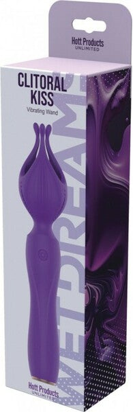 Hott Products Clitoral Kiss Vibrating Body Wand Massager Purple Body Wands