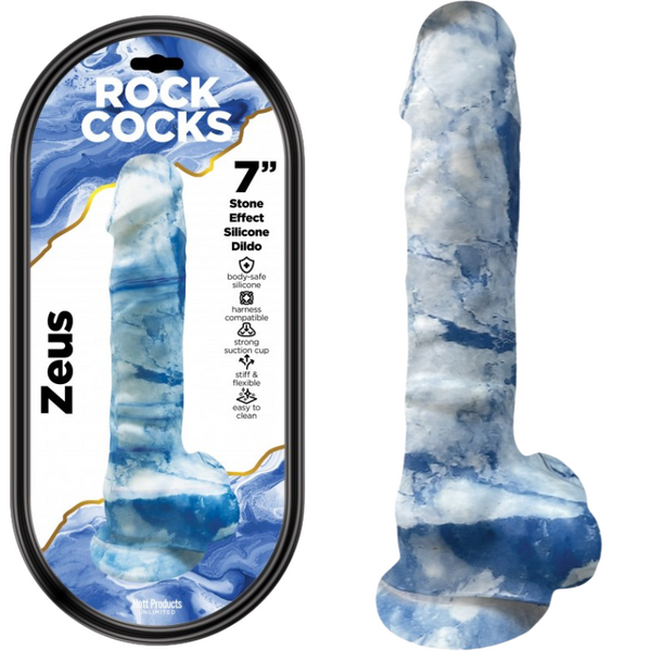 Rock Cocks Zeus Bendable Realistic Textured Dildo 7 Inch Realistic Dildos