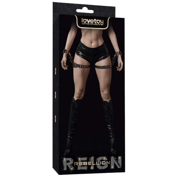 Lovetoy Premium PU Leather BDSM Thigh Cuffs Set Cuffs And Restraints