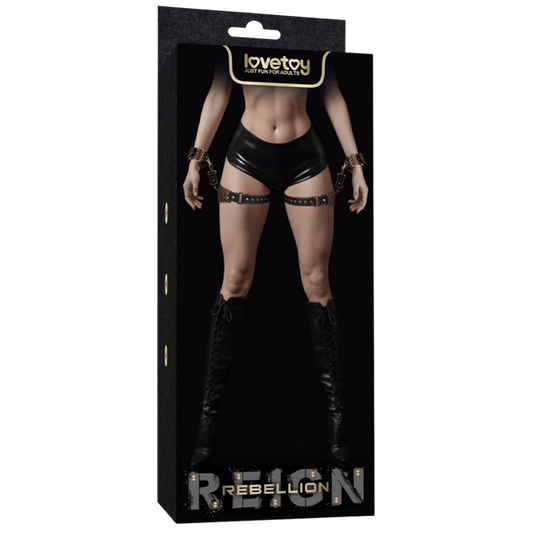 Lovetoy Premium PU Leather BDSM Thigh Cuffs Set Cuffs And Restraints