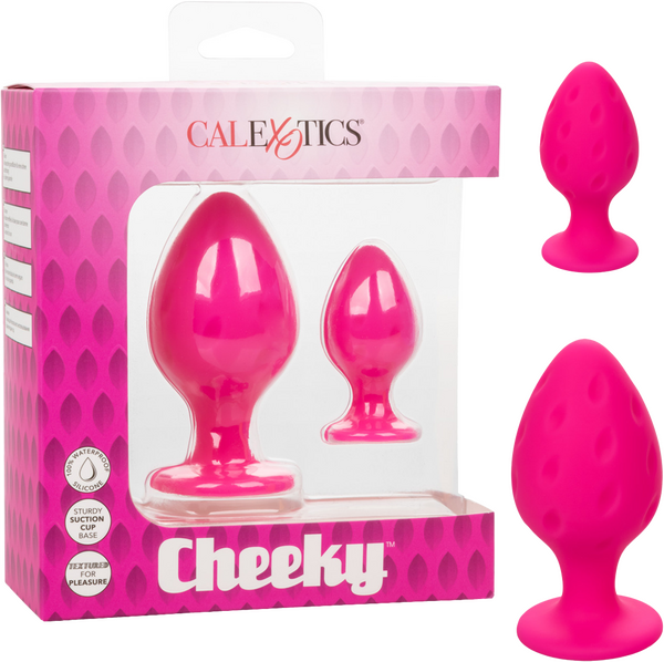 California Exotics Cheeky Body Safe Silicone Anal Plug Pink Butt Plugs