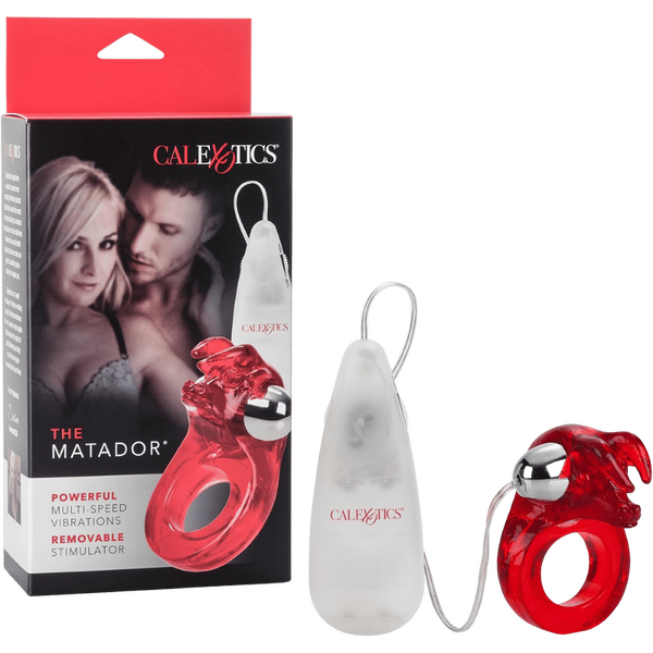 California Exotics The Matador Vibrating Cock Ring Red Vibrating Cock Rings