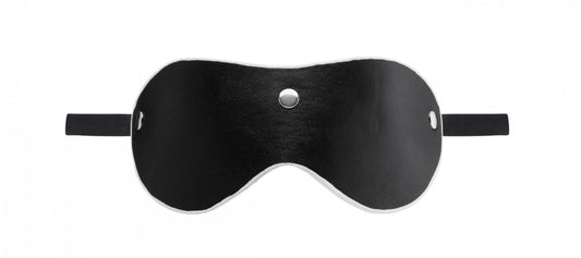 Bad Romance Leather Eye Mask with Elastic Strap - Masks And Blindfolds