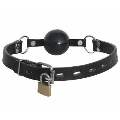 Leather Folk Ball Gag Heavy - Bondage Gags and Bits
