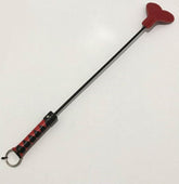 LicksandLashes Leather Crop With Heart Shaped Paddle Paddles And Slappers