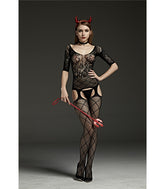 Rimes Lace Top Crotchless Garter Bodystocking Default Title Her Fetish