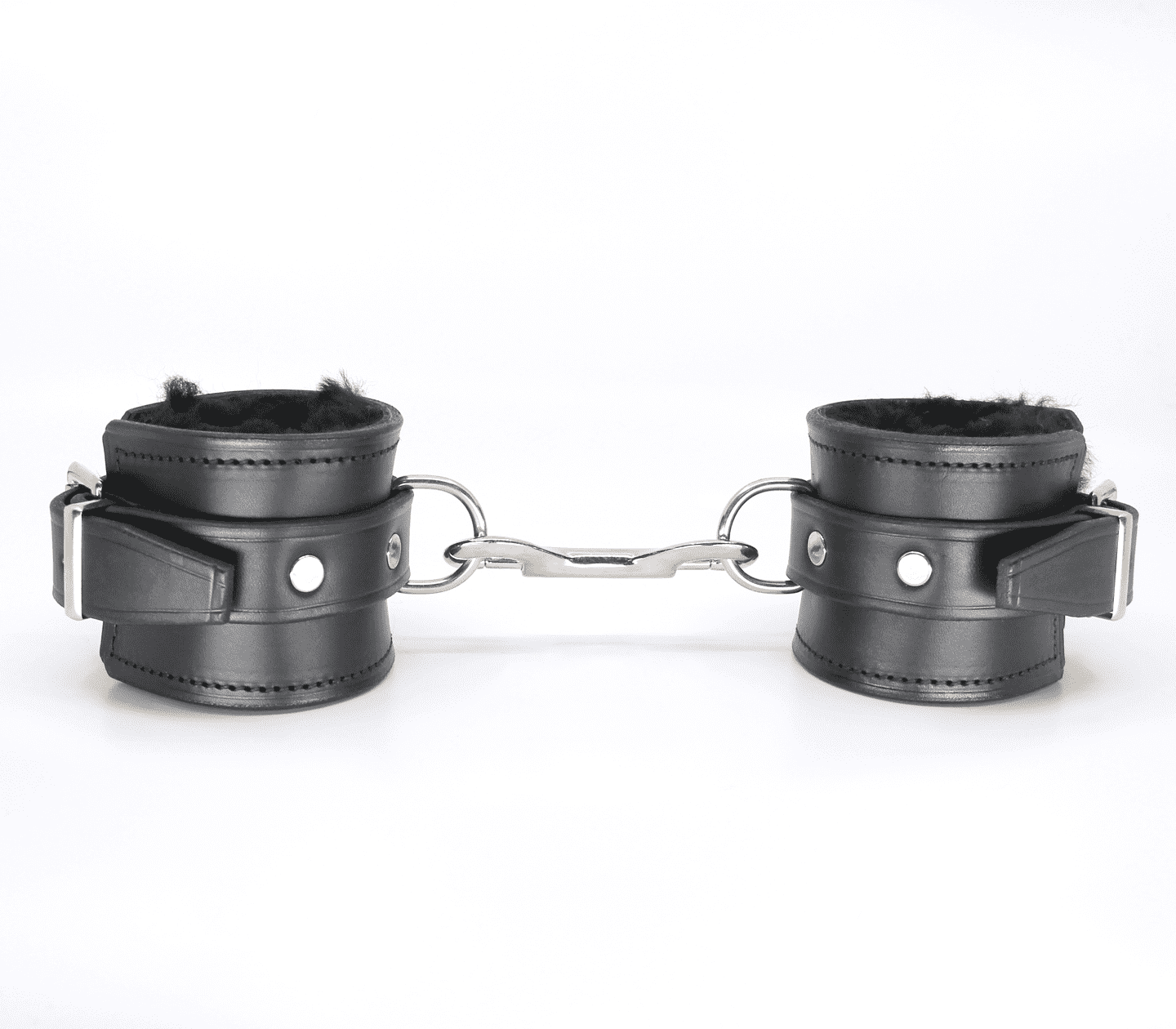 Love In Leather Sheepskin lined Ankle Restraints Cuffs And Restraints