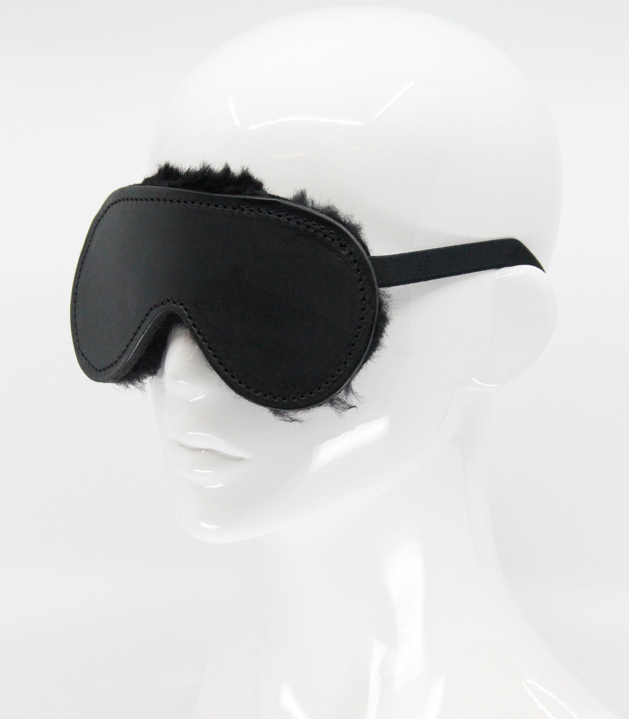 Love In Leather Sheepskin Lined Bondage Blindfold Masks And Blindfolds