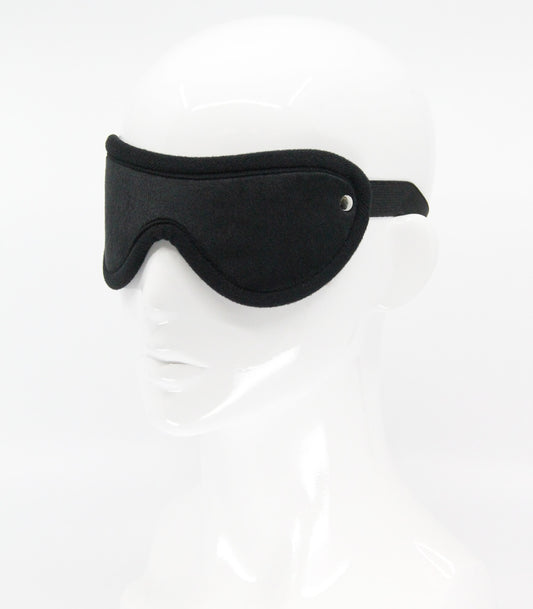 Love In Leather Soft Faux Fur BDSM Play Blindfold - Masks And Blindfolds