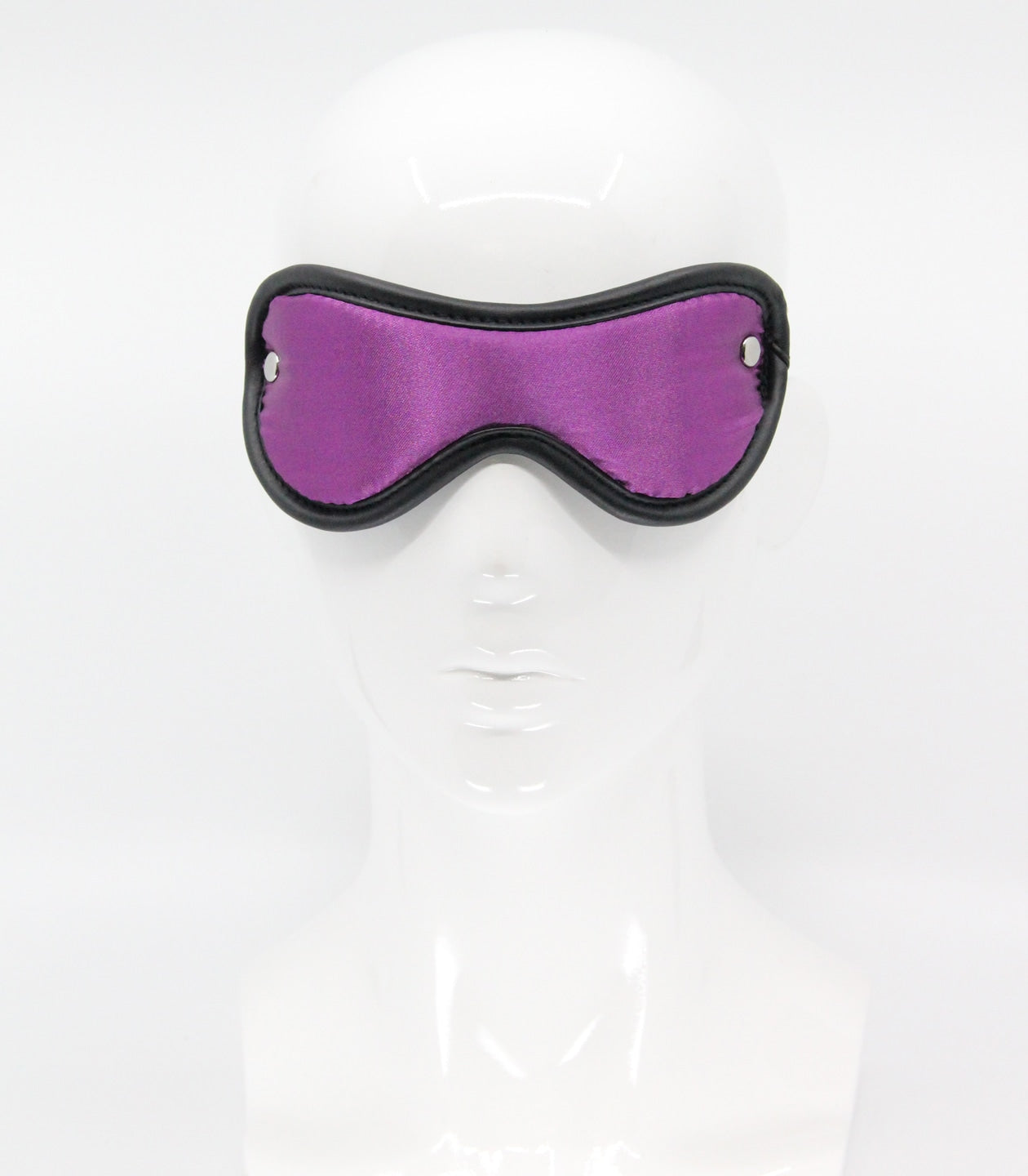 Love In Leather Bright and Silky Satin Blindfold Purple Masks And Blindfolds