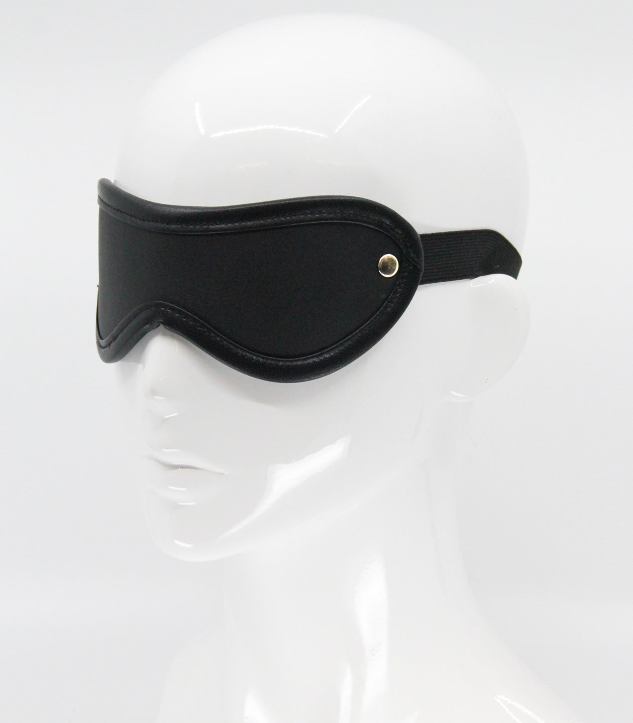 Love In Leather Blindfold with Coloured Hardware Gold Masks And Blindfolds