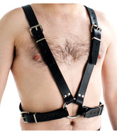Love In Leather Mens Unlined Half Body Leather Brace Cuffs And Restraints