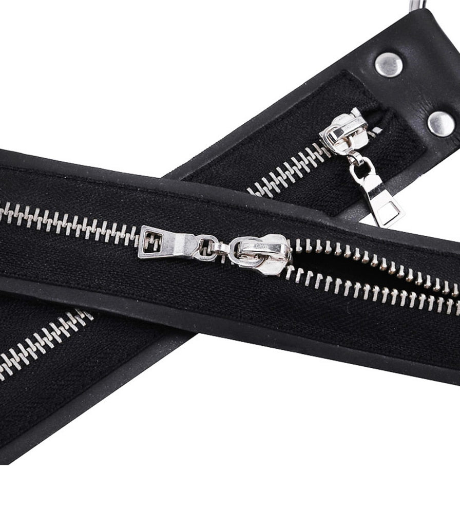 Love In Leather Mens Cross Front Neoprene Body Brace Cuffs And Restraints