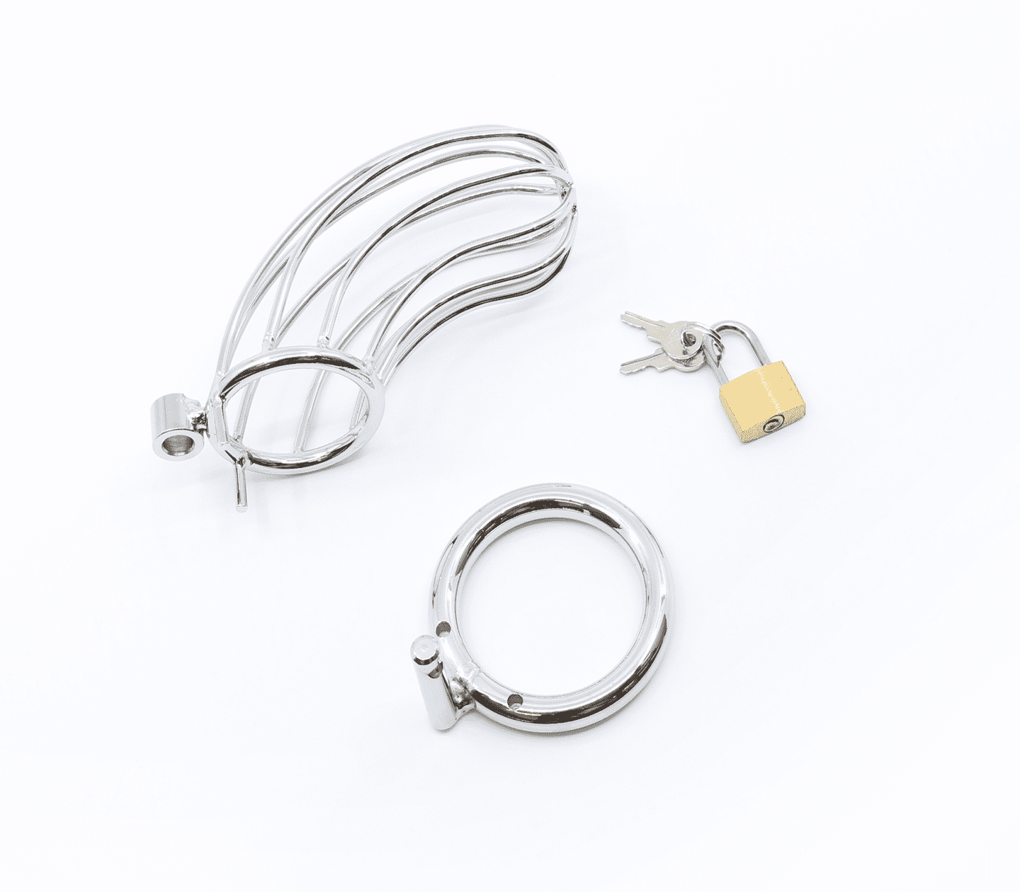 Love In Leather Bird Cage Style Male Chastity Device 45mm Male Chastity