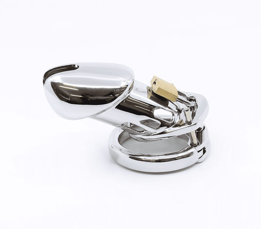 Love In Leather Moulded Shaft Male Chastity Cage 40mm Male Chastity