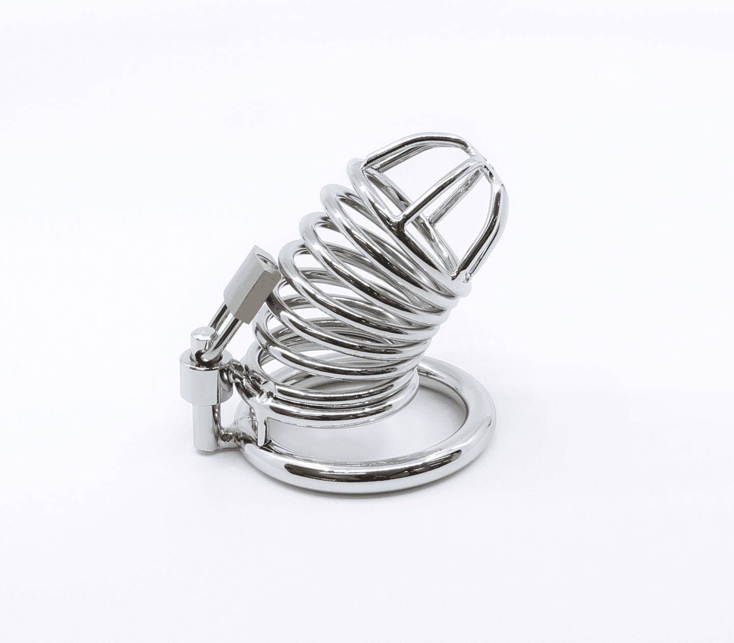 Love In Leather Chrome Male Chastity Cock Cage 45mm Male Chastity