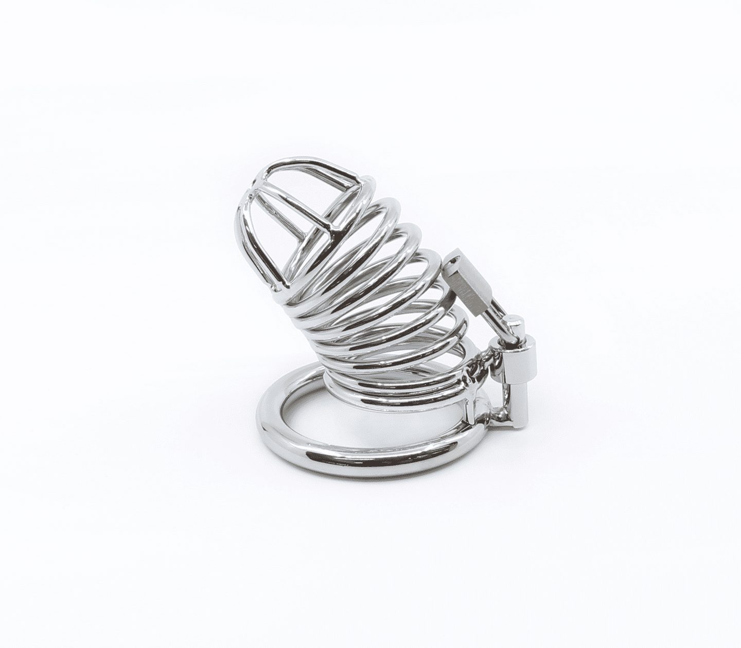 Love In Leather Chrome Male Chastity Cock Cage 40mm Male Chastity