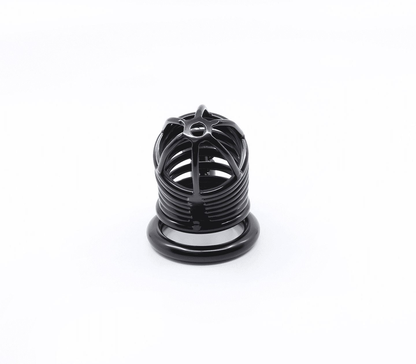 Love In Leather Matte Black Male Chastity Cage Male Chastity