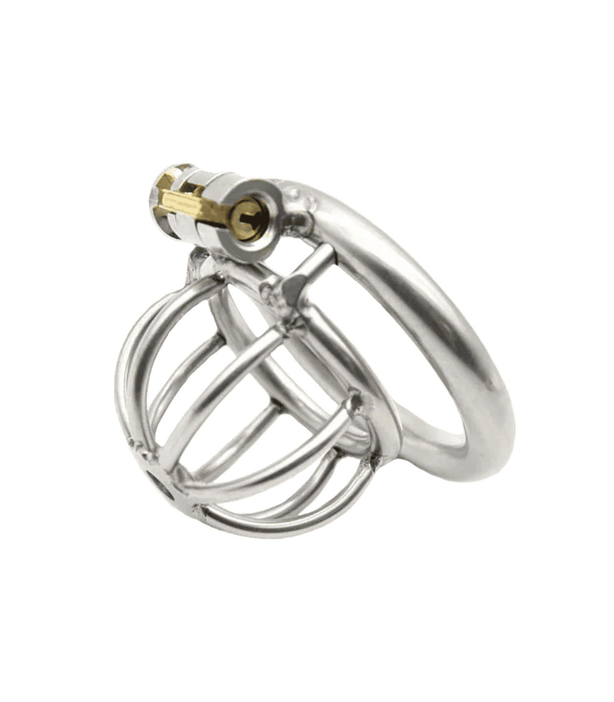 Love In Leather Zinc Alloy Bird Cage Chastity Device 40mm Male Chastity