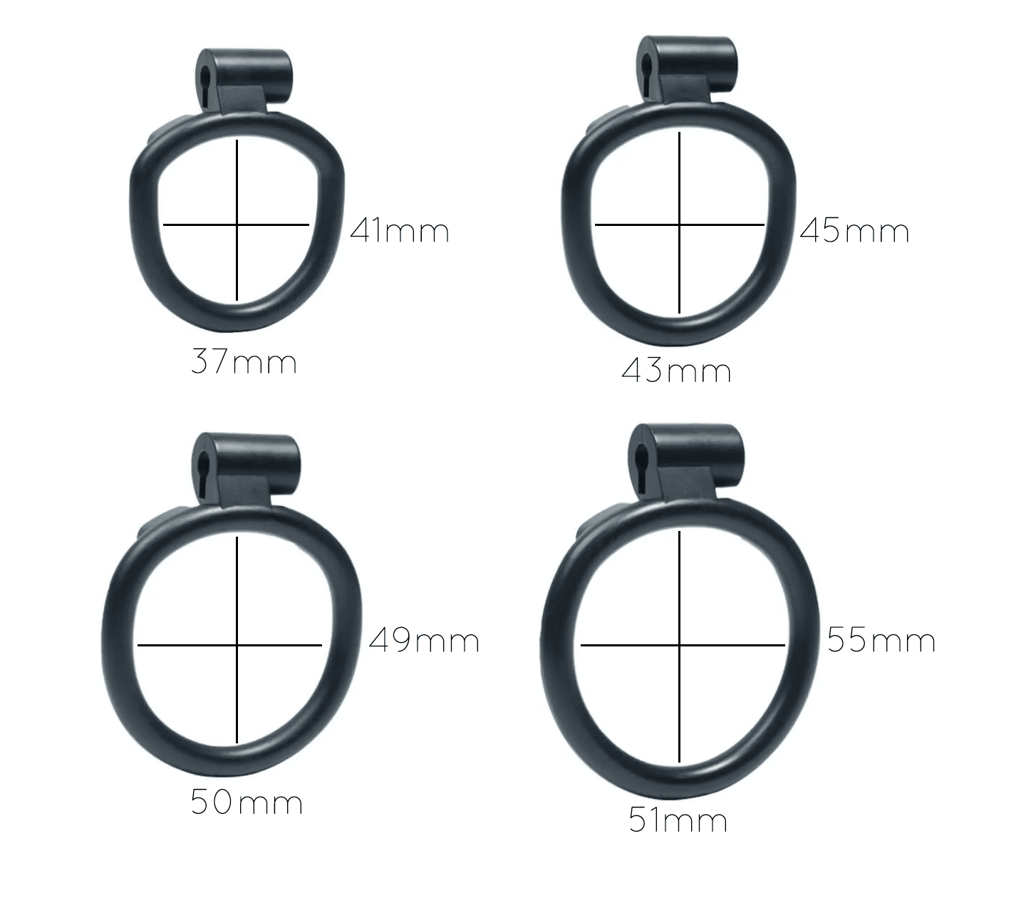 Love In Leather Micro Cock Cage 4 Interchangeable Rings Male Chastity