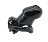 Love In Leather Resin Male Chastity Cage Black Short Male Chastity