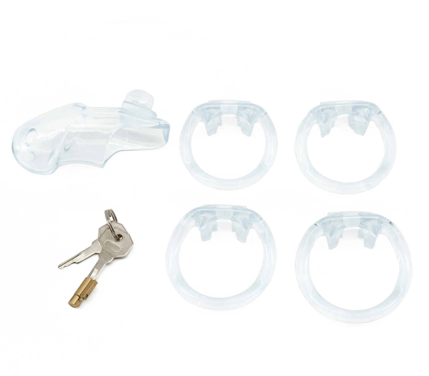 Love In Leather Resin Male Chastity Cock Cage Clear Male Chastity