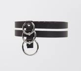 Love In Leather Double Strap Faux Leather Choker Default Title Collars and Leads