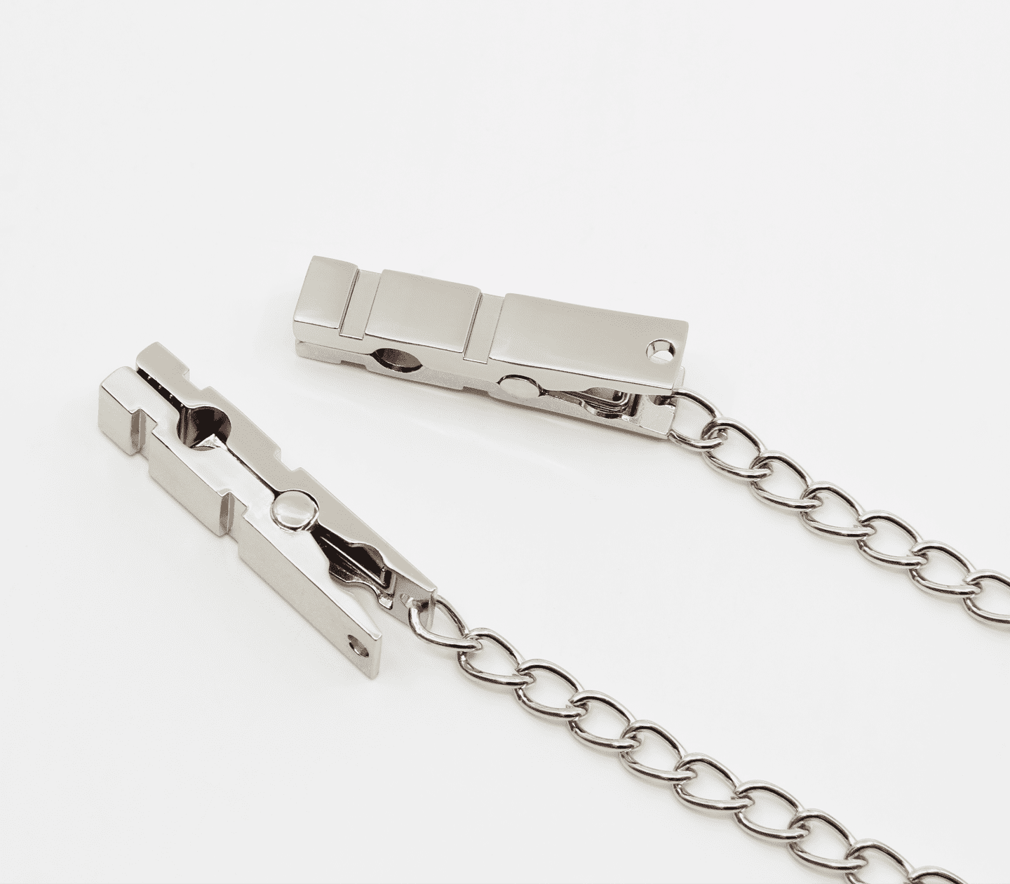 Love In Leather Peg Nipple Clamps With Chain Join Nipple and Clit Clamps