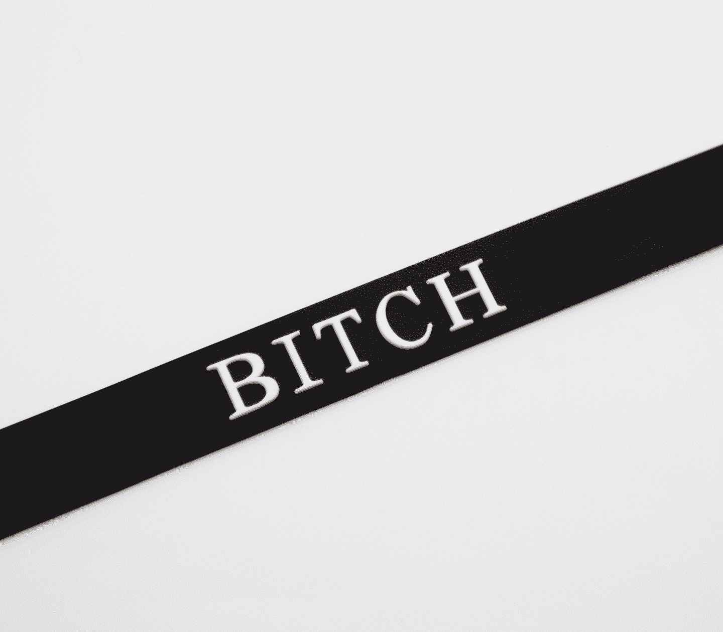 Love In Leather Fetish Play Silicone BITCH Collar Collars and Leads