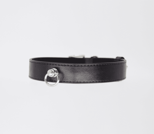 Love In Leather Tipped Bondage Collar & Lead Set - Collars and Leads