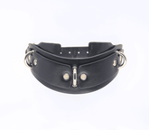 Love In Leather Posture BDSM Collar With Rings Collars and Leads