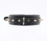 Love In Leather Spiked Faux Leather Bondage Collar Collars and Leads