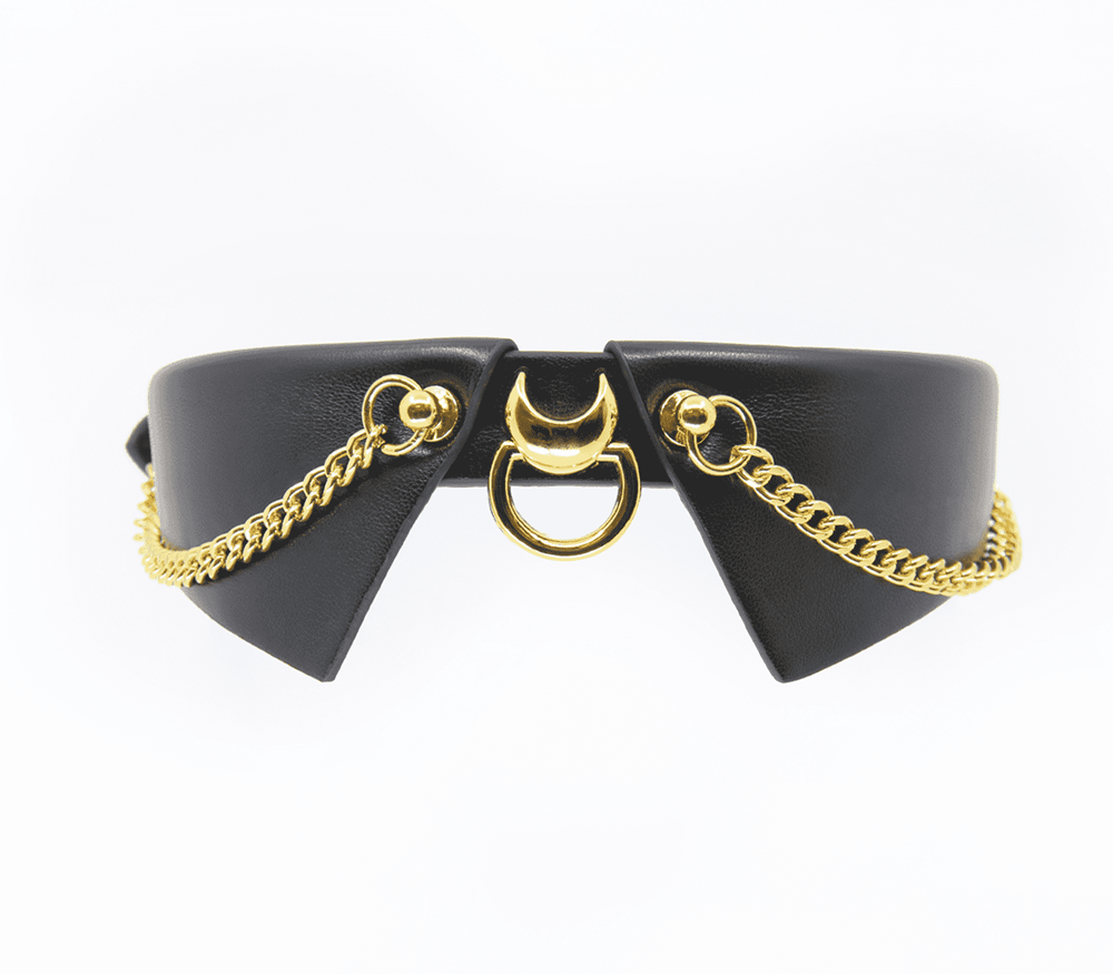 Love In Leather Faux Leather Lapel Collar Collars and Leads