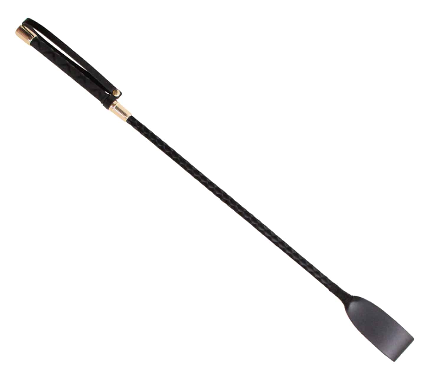 Love In Leather Braided Satin BDSM Play Crop Gold Whips And Crops