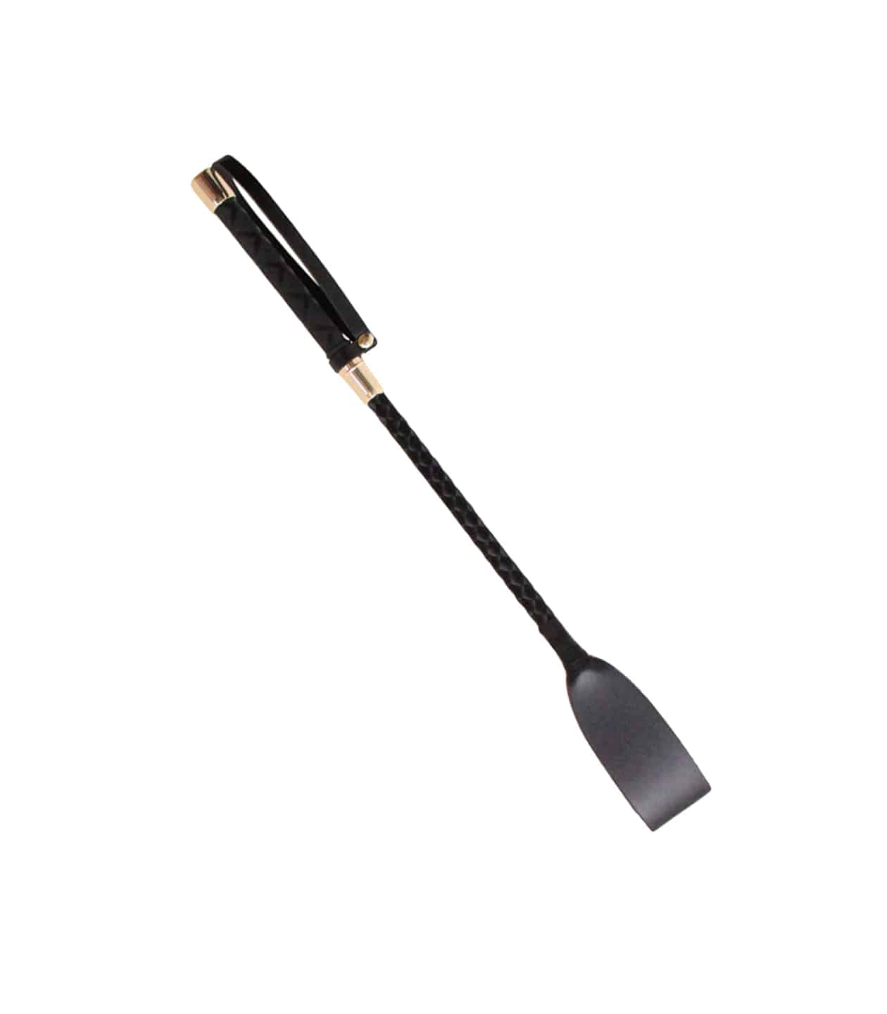 Love In Leather Short Braided Bondage Satin Crop Gold Whips And Crops