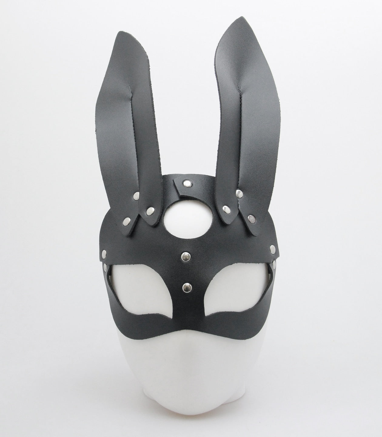 Love In Leather Half Face Leather Rabbit Mask Default Title Masks And Blindfolds